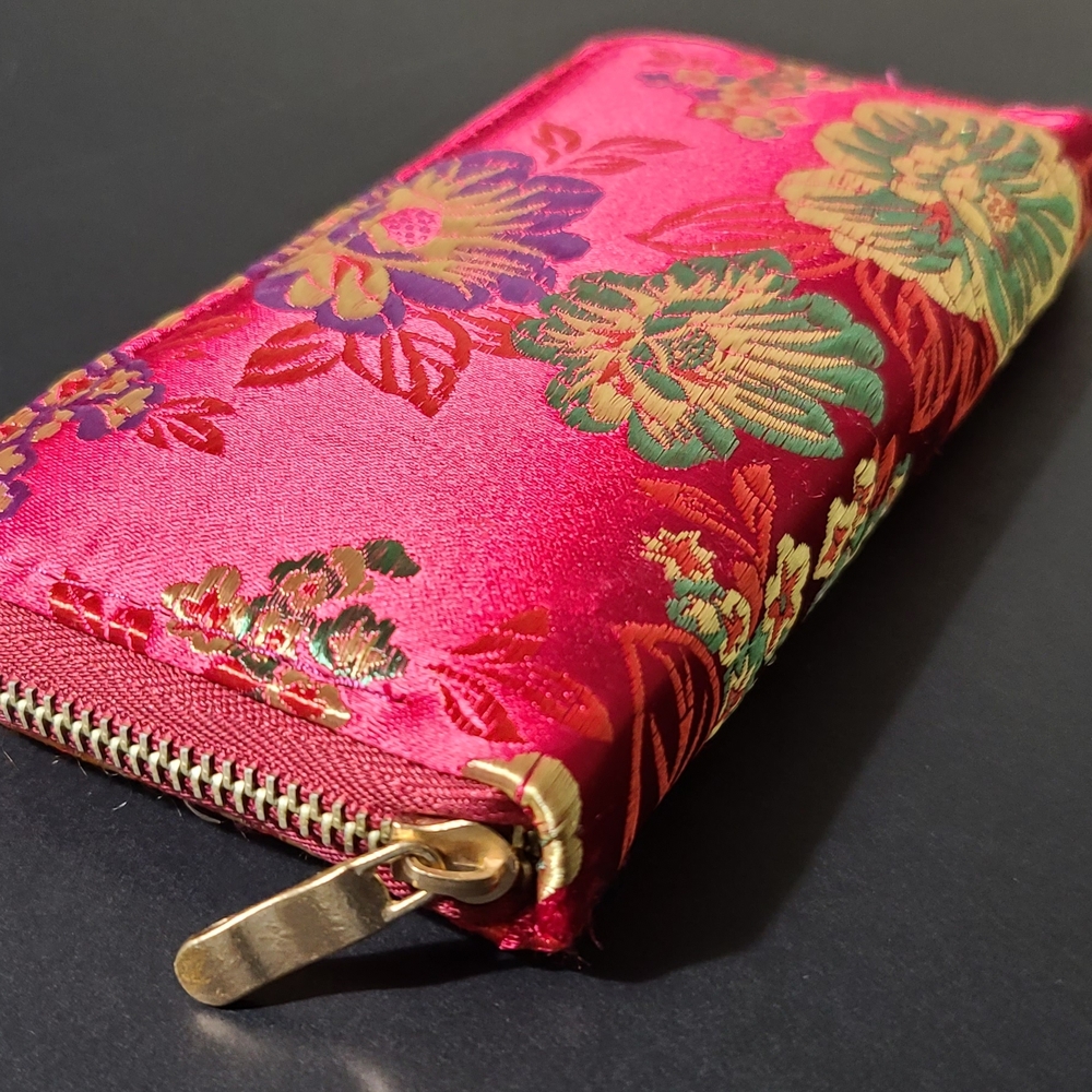 Floral Satin Women's Wallet